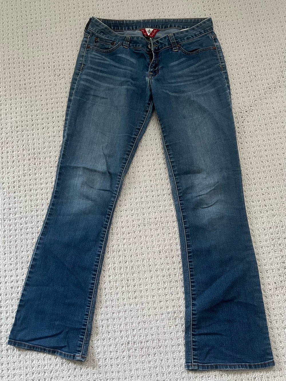 Lucky Brand Blue Flare Jeans with Subtle Fading